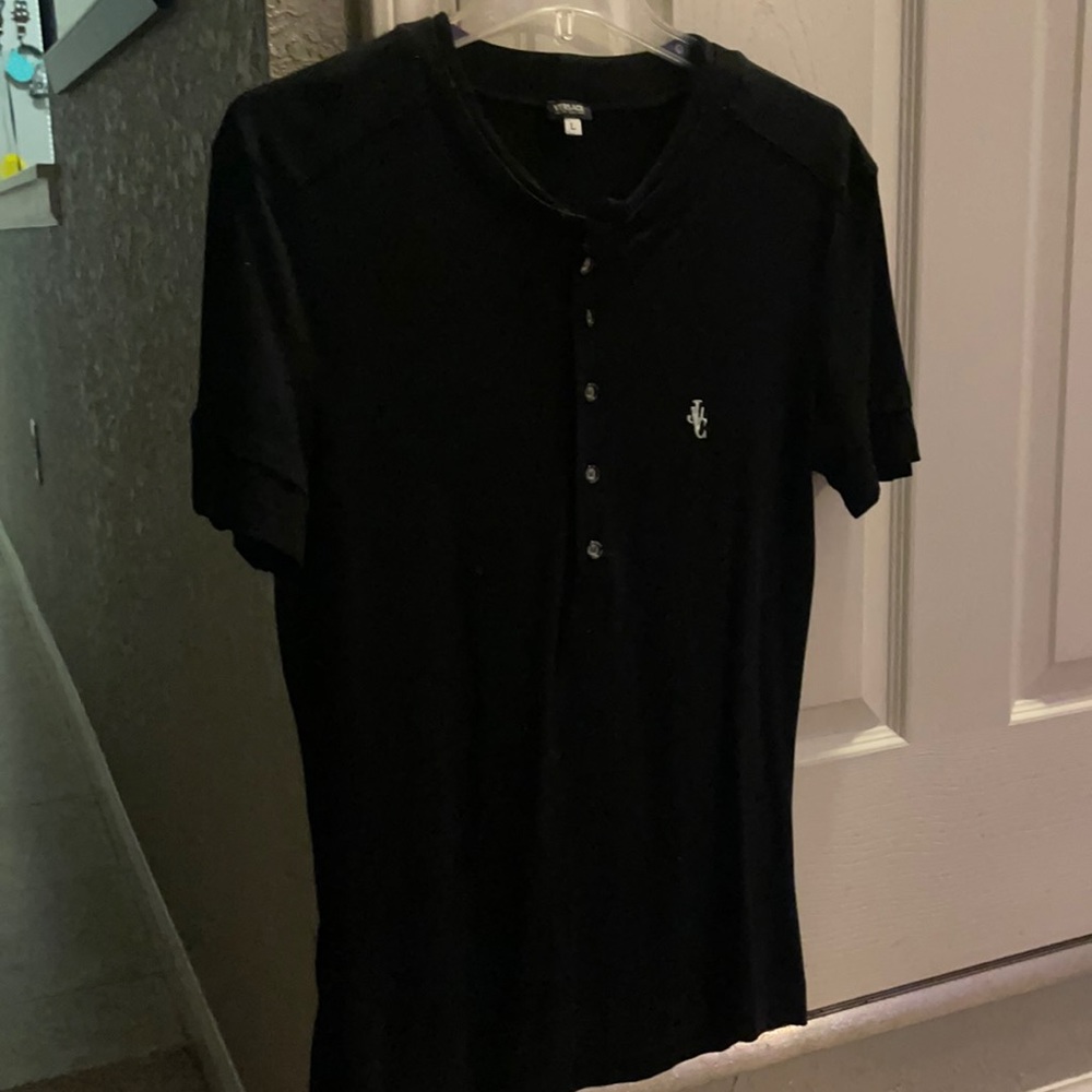Versace Men’s Large Black Henley Vintage